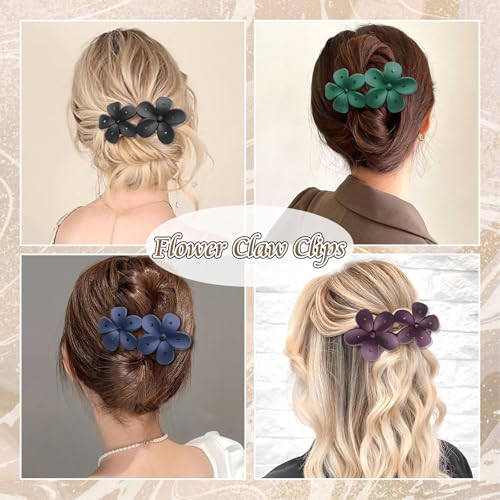 4 Piezas Multicolor Pinzas Planas para Cabello miniatura 6