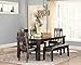 Signature Design by Ashley Haddigan Traditional Rectangular Dining Extension Table, Seats up to 8, Dark Brown