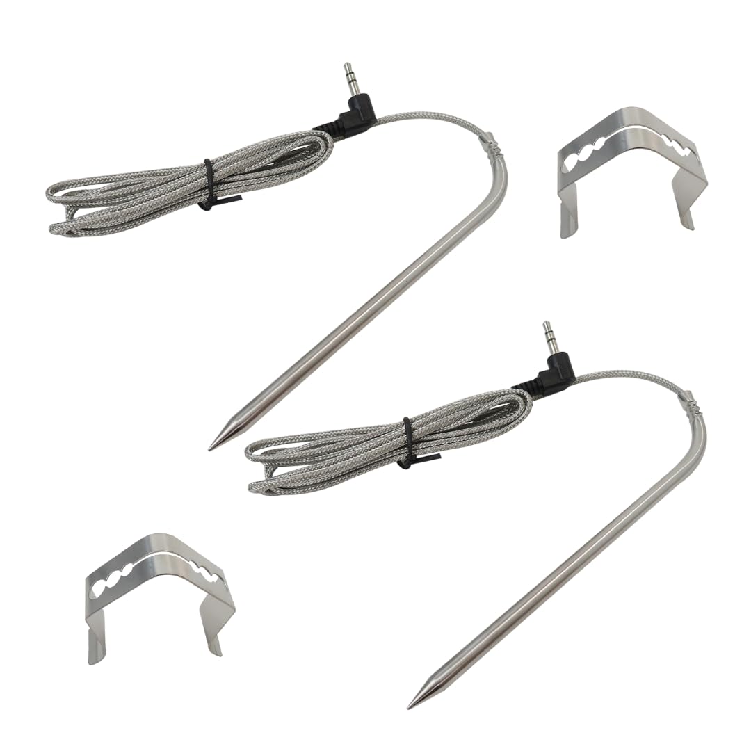 Artmavin Thermostat Probe w/Clips for Camp Chef for PG24, for PG24B, for PG24LS, for PG24S, for PG24SE, for PG24LTD, for PG24WWS, for PG24WWSS, for DLX Pellet Grill, for Cabelas, for Woodwind