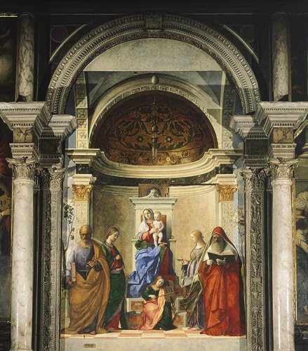 Image sur Toile Nordique Lady Between Four Saints Peinture Artistique pour Chambre 60x90cm