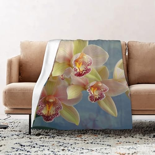 Couverture flanelle 280g orchidées plaid de lit isolant haute densité - 3