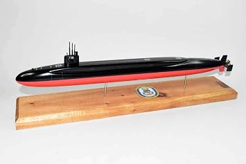Squadron Nostalgia LLC USS Maryland SSBN-738 Submarine Model,Navy,Scale Model,Mahogany,20 inch,Ohio Class