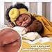 BABESIDE Black Reborn Baby Dolls, 17 Inch Realistic Black Newborn Lifelike Real Life Baby Dolls Soft Vinyl & Cloth Body with Feeding Kit Gift Box for Kids Ages 3+