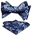 HISDERN hommes floraux auto cravate cravate mouchoir fete de noel bowtie poche set