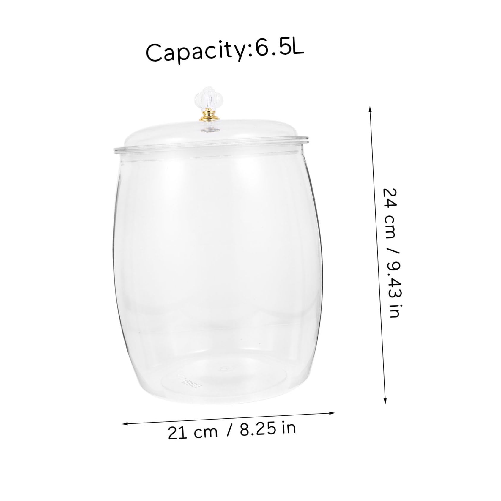 Einmachglas 6,5l Kunststoff Transparent Weihnachten Event für Küche