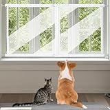 beeNbkks Pet Window Safety Guards, Clear Acrylic Safer Than Bars, Window Guards for Dogs Cats, Pressure Mounted Safety Pet Barrier with Metal Frame, Adjustable 32' to 62' Wide, 29' Tall, Indoor Use