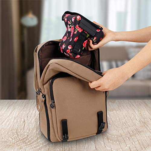 Usa Gear Dslr Camera Sleeve (Floral) With Neoprene Protection, Holster Belt Loop And Accessory Storage - Compatible With Canon Eos Rebel T7, T8, Sl3, R7, Nikon D3400, Pentax K-70 And Many More #TOP7