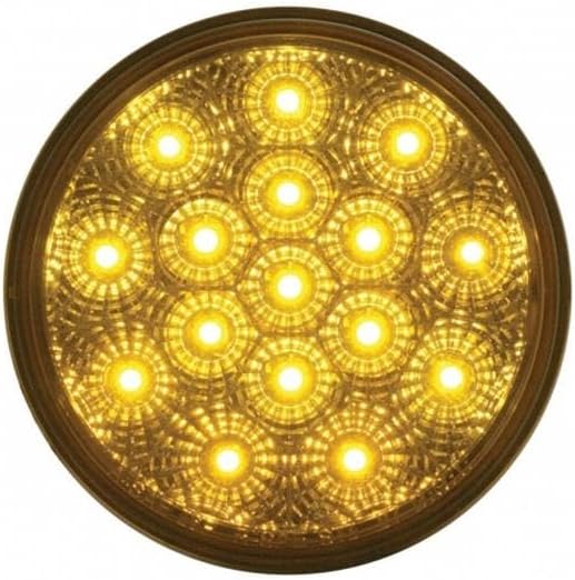 United Pacific 39343 Turn Signal Light, 16 LED 4" Reflector, Amber LED/Amber Lens