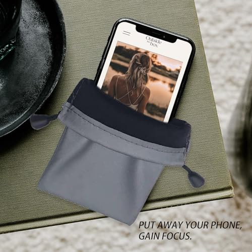 4 Stück Aufbewahrungsbeutel Grau,Spritzwassergeschützter Beutel Handy,Beutel mit Kordelzug Aufbewahrungstasche Klein,Wiederverwendbare Stausack Kordel Lagerung Beutel für Mobiltelefonen,Powerbank