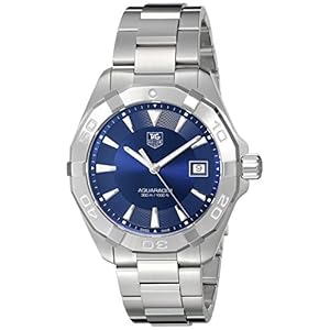 TAG Heuer Men’s Swiss Quartz Stainless Steel Casual Watch, Color:Silver-Toned (Model: WAY1112.BA0928)