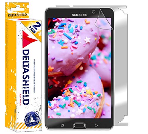 Deltashield Full Body Skin For Samsung Galaxy Tab 4 Nook (2-Pack)(Screen Protector Included) Front And Back Protector Non-Bubble Military-Grade Clear Hd Film #TOP7