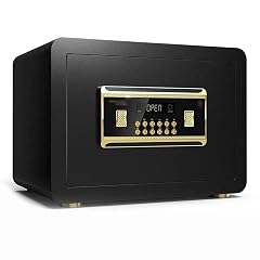 Digital Password Safe Box Electronic Security Safe Steel Construction Adjustable Storage for Home Office Hotel Jewelry Money Passport