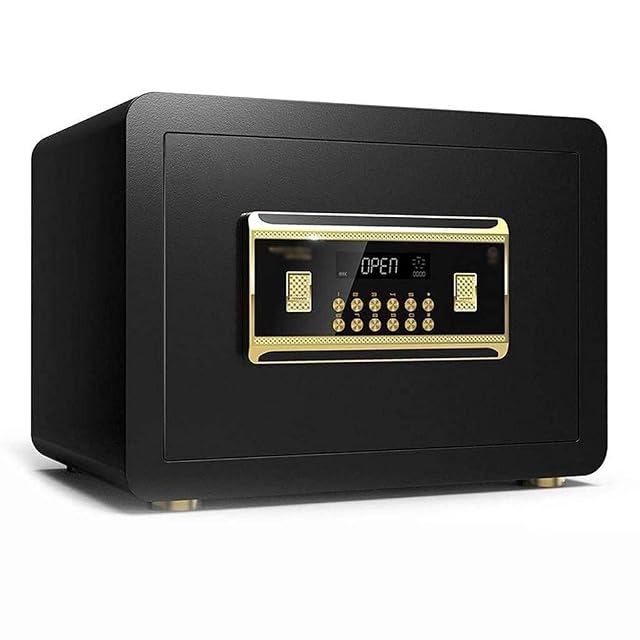 Digital Password Safe Box Electronic Security Safe Steel Construction Adjustable Storage for Home Office Hotel Jewelry Money Passport