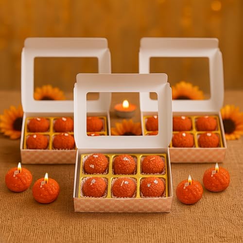 Image of Floryn Decor Ladoo Candle | Decorative Soy Wax Candle | Unscented | 4x4 cm | Festive Home Decor & Gifting (18)
