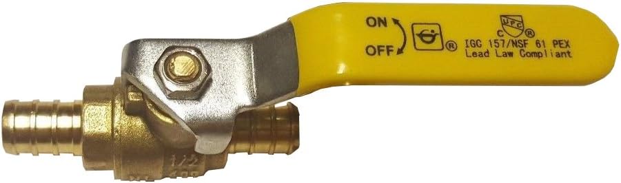 10 Pieces XFITTING 1/2" Pex Ball Valve, Pex B Crimp