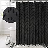 Tisukapy Boho Shower Curtain Black Tassle Modern Farmhouse Woven Fabric Shower Curtain Shabby Chic C