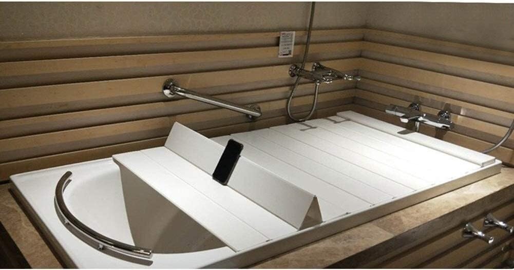Couvercle baignoire JATIBOSH pour poser téléphone et articles de toilette