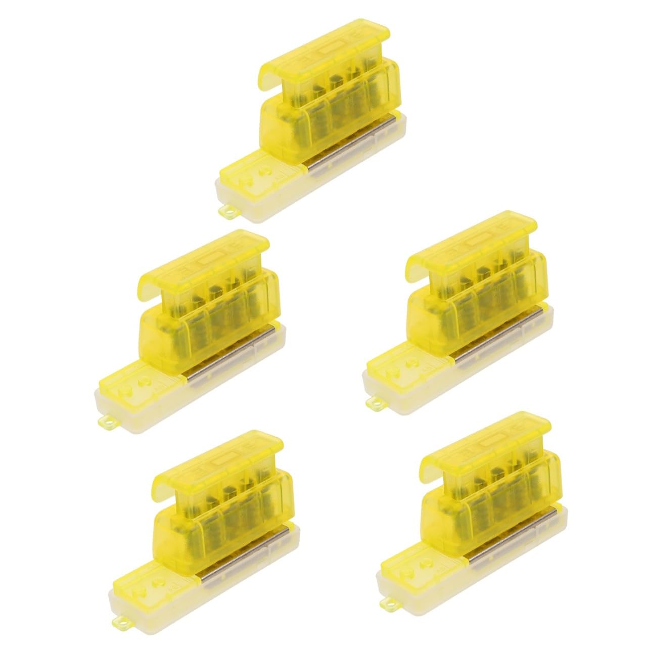TEHAUX 5pezzi Perforatore Carta Maneggevole Trasparente Per Rilegatura Libri e Progetti Fai Da Te Design Compatto e Facile Da Usare Adatto Per Ufficio e Scuola