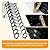 Wall-Mounted Folding Stairs with Armrests,12FT Attic Ladder Pull Down System, Aluminum-Magnesium Alloy, Narrow Attic Extension Ladder for 27.5 Inch x 23.6 Inch Rough Openings, 660 lbs, 10FT Height