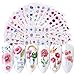 Nail Decals for Women Nail Art Stickers Water Transfer Nail Tattoos Design DIY Nail Art Supplies Manicure Fingernail Decorations Nail Tip Foil Vinyls Stencils Accessories (24 Sheets)