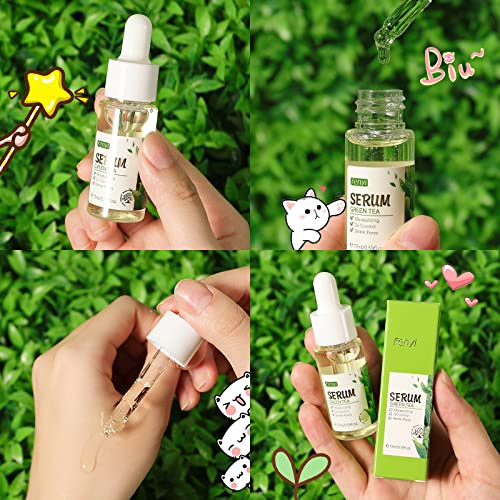 Akary Green Tea Face Serum Moisturizing & Hyaluronic Acid Oil Control Skin Soothing Skincare Shrink Pores Serum, Natural Facial Serum For Skin Care Breakout Pimple Cutin Repair #TOP1