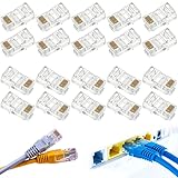 【Hochwertiges Material】: PVC-Abdeckung, umweltfreundlich, schön, verschleißfest, kann die Lebensdauer erheblich verlängern. 3-Backenmesser, Kontakte vergoldet 50u. Alles sorgt dafür, dass die Kontakte und Adern fest gekoppelt sind. Das Übertragungssignal ist stabil und unterbrechungsfrei.