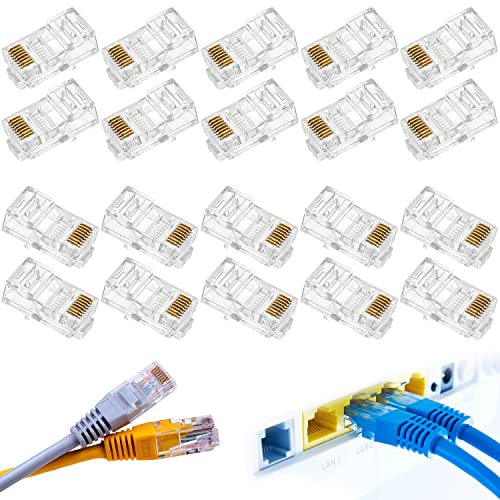 Demarsen 100 PCS RJ45 Connector Cat6, RJ45 Connector Pass Through Cat6 ...
