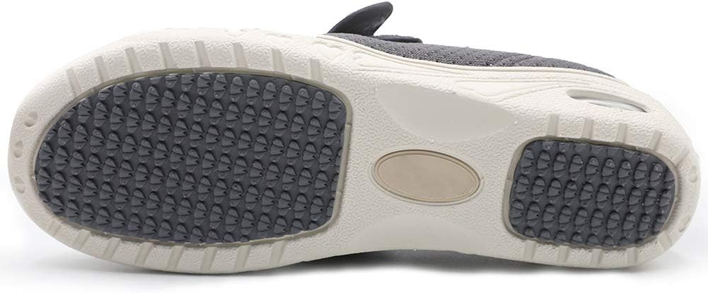 Womens Diabetic Walking Shoes Adjustable Outdoor Sneakers Recovery Easy On Off Strap Wide Width Slippers Comfort for Seniors Elderly Woman Swollen Feet, Edema, Foot Pain