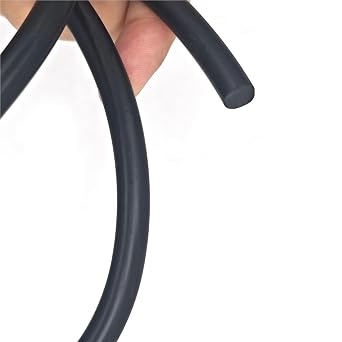 39" Black Conductive Silicone Strip 1/4" Solid High Resistivity 6mm Diameter 1 Meter Length Thermal