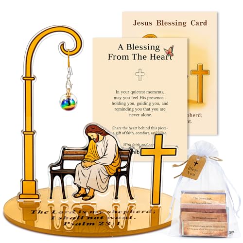 Religious Gifts for Women – Jesus Praying Figurine with Bible