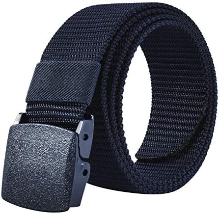Mens Belt Nylon Webbing Canvas Outdoor Web Belt with Automatic Click Buckle Can Pruning Enclosed in an Elegant Gift Box