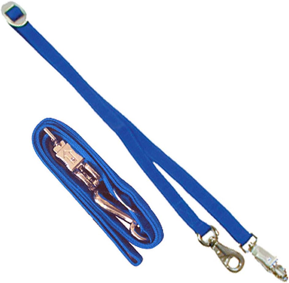 Intrepid International Durable and Secure Nylon Cross Ties, Adjustable 40-75 inches, Cross Ties for Horses, Horse Tie Down with Panic and Breakaway Snap, Attaches to Halter