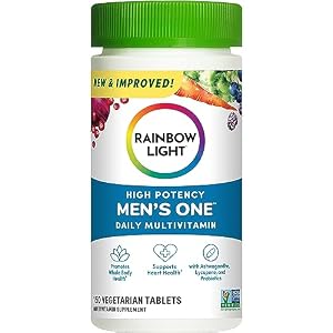 Rainbow Light Mens One High Potency Daily Multivitamin, Vegetarian, 150 ct., Package May Vary