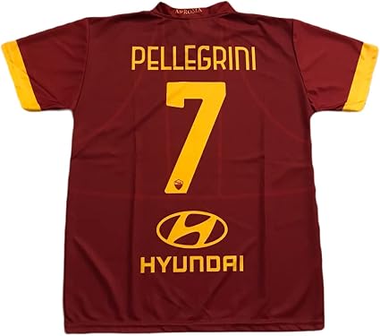 L.C. Maglia Pellegrini Roma Ufficiale 2021-2022 Bambino Uomo Adulto Replica  Autorizzata Il Capitano Lorenzo 7 Home (4 Anni) : Amazon.it: Abbigliamento