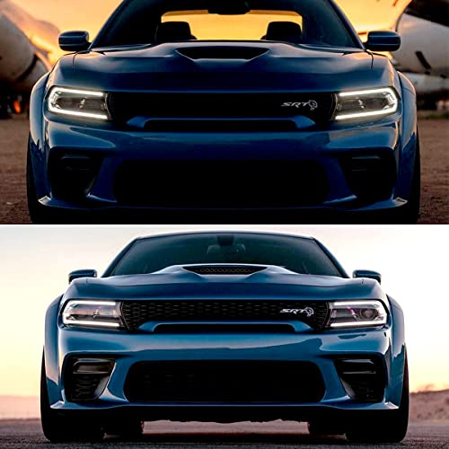 Leavan Hid/Xenon Headlights Assembly For 2015 2016 2017 2018 2019 2020 Dodge Charger, Led Drl Tube Projector Headlight Headlamp (A Pair) #TOP5