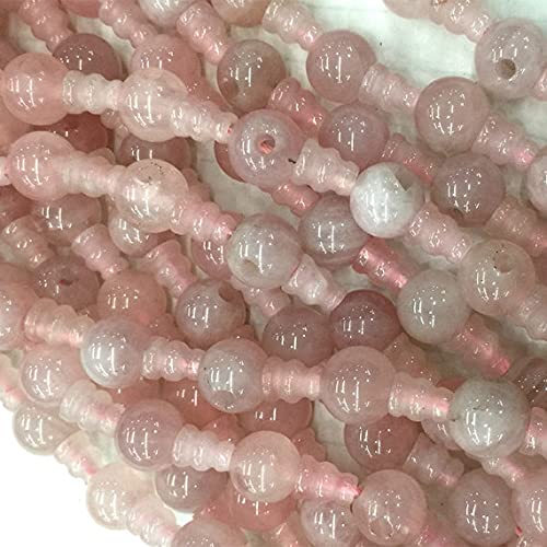 Perle gourou quartz rose naturel et perles pagode bouddha 10mm pour création bijoux Tibet DIY
