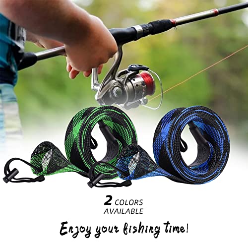 Image of SF Fishing Rod Sock Fishing Rod Sleeve Rod Cover Braided Mesh Rod Protector Pole Gloves Fishing Tools for Spinning Fishing Rod,Casting Rod,Musky Rod, Ice Rod, Fly Rod, Spey Rod