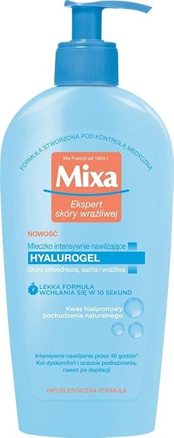 Mixa Ekspert Skóry Wrażliwej Hyalurogel Mleczko Nawilżające, 400 ml