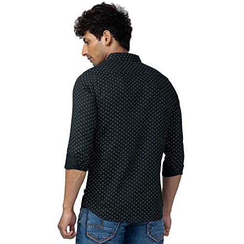 Image of Spykar Men's Slim Fit N /A Full Sleeve Printed Casual Shirts