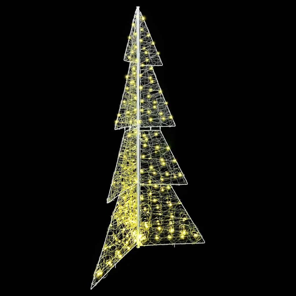 Choinka akrylowa 180 cm z 240 diodami LED, ciepła biel, zasilana przez USB, nowoczesna jodła, do wewnątrz i na zewnątrz, świąteczna dekoracja, przytulna atmosfera