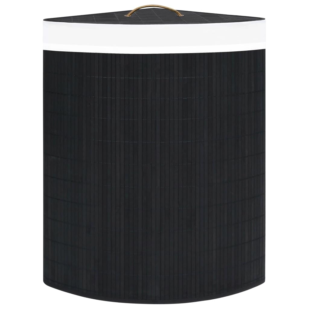 Panier à linge d'angle bambou 60 litres noir 02_0006199
