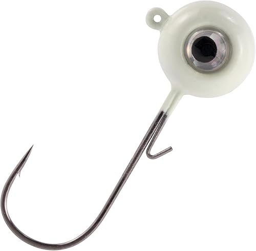 Miniatura 8 de Dr.Fish Paquete de 10 cabezas de plantilla de pesca de ojo 3D bola Swimbait Jig agua salada lubina lubina Walleye anzuelos de pesca Crappie trucha