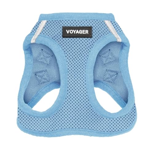 Image of Voyager Step-in Air Dog Vest Harness - Baby Blue, Small | 14.5-16 inch in Chest, Reflective Bands, All Weather Breathable Air Mesh, Cats Compatible, Lightweight, Fast Drying