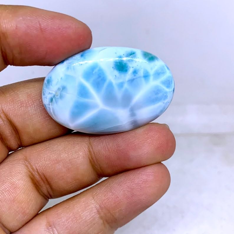 Cabochon larimar naturel véritable calibré sans défaut de taille - 4