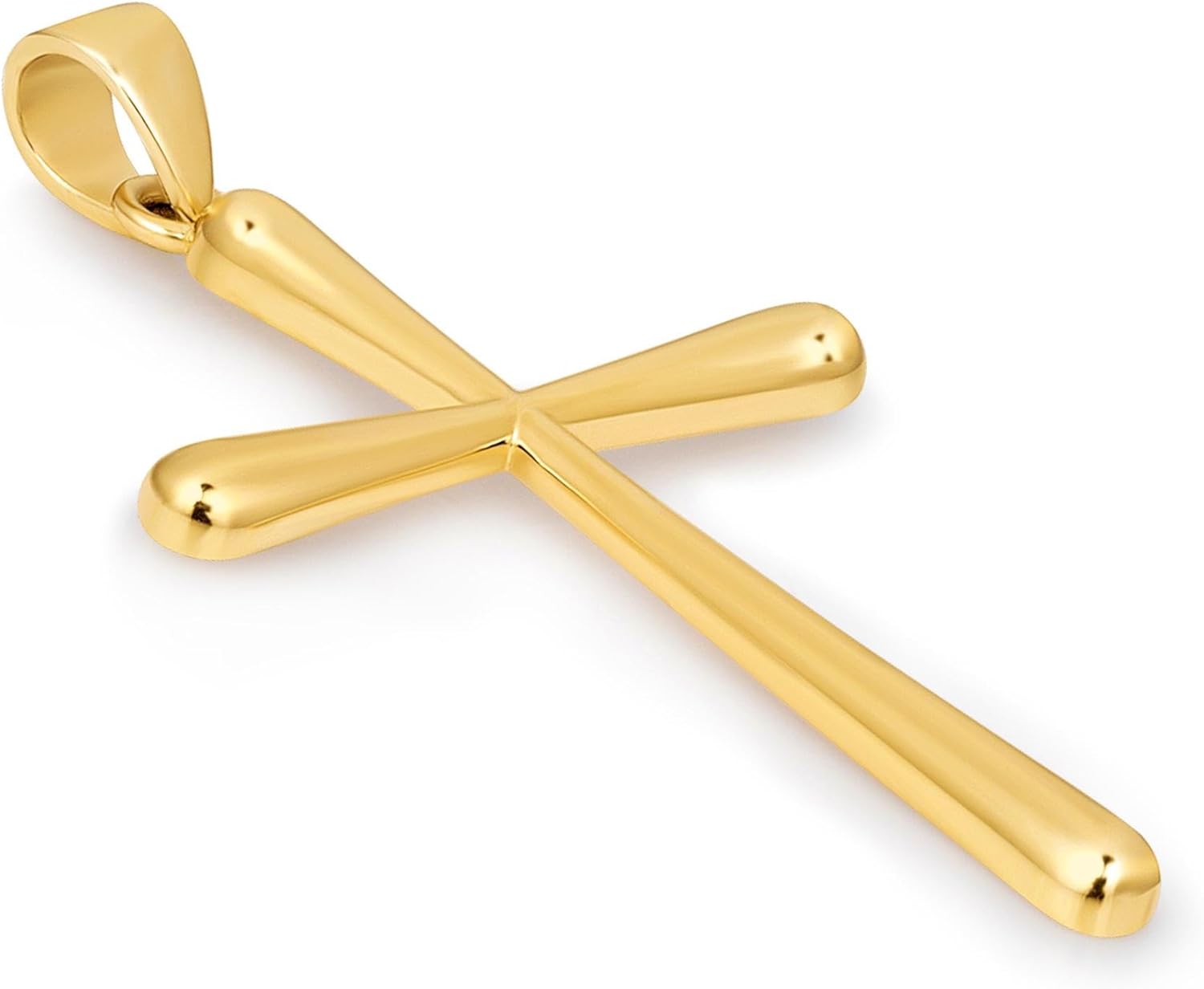 Jewelry America 14k Yellow Gold Classic Plain Religious Cross Pendant