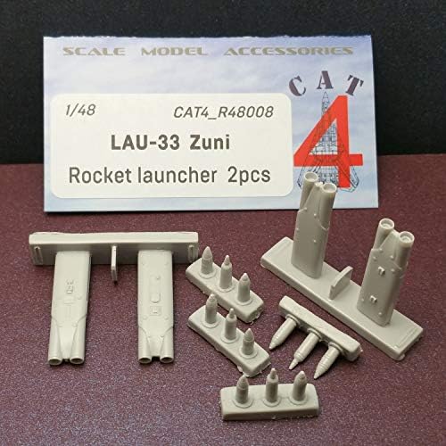 CAT4 R48008-1/48 US LAU-33 Zuni Rocket Launcher Resin Set 2pcs image 2
