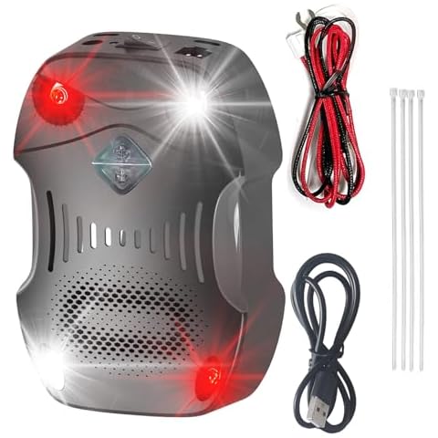Ultrasonic Rodent Control Repeller, Under Hood Mice Repellent Battery Operated Car Rat Repellent Mice Deterrent Keep Animal Away from Car Engine Garage Attic Basement Warehouse Barn Vehicle Protection Cover