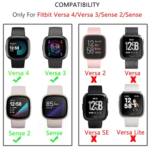 Bling Love Clover Bands For Women Compatible With Versa 4/Versa 3/Sense 2/Sense Stainless Steel Adjustable Replacement Strap.