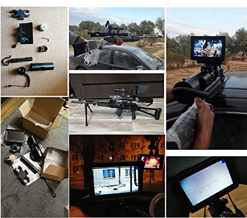 Sumger 984ft/328yard Infrared Night Vision Scope Video Cameras, IR NightVision Riflescope 1080P Hunting Optical Scope 5\" Portable Display Screen for Hunting Optics