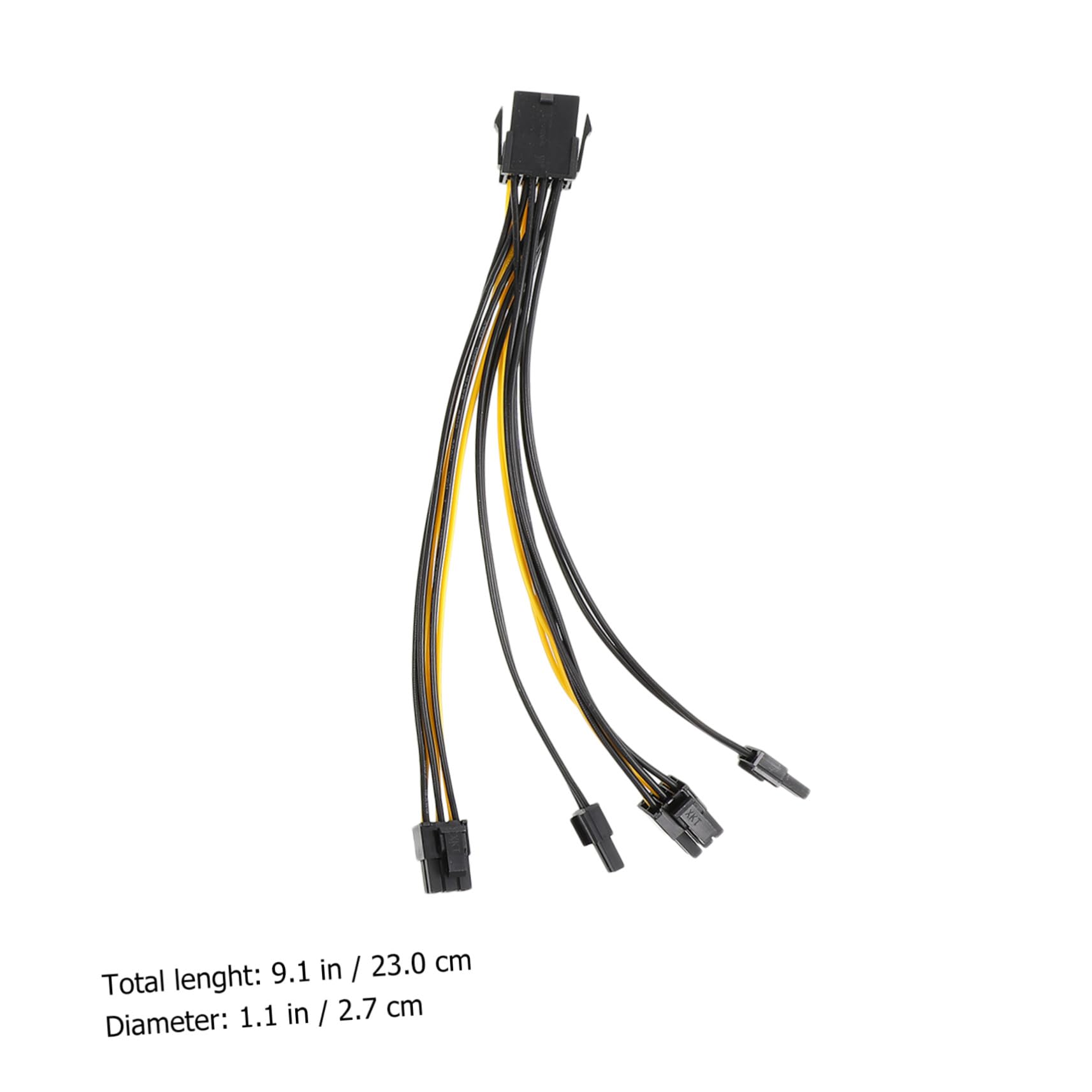 Cable de Alimentación de Extensión de Gráficos 8p a 6 2p 10 Piezas | Cobre, Od2.1 Mm, Extremo 5559 y Doble Interfaz 5557 Deslizante, para PC y Tarjetas Gráficas
